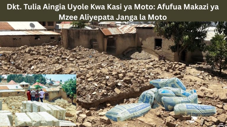 Dkt. Tulia Aingia Uyole Kwa Kasi ya Moto: Afufua Makazi ya Mzee Aliyepata Janga la Moto